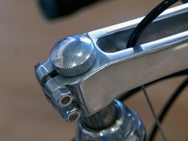 A stem-mounted switch feeds power from the Schmidt front hub dynamo to the lights.