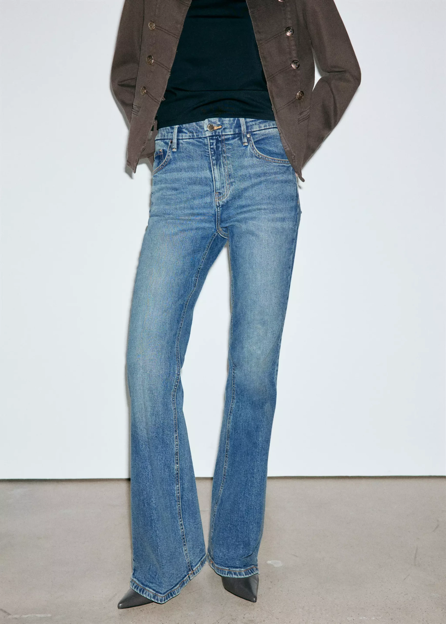 High Waist Flare Jeans - Women | Mango United Kingdom