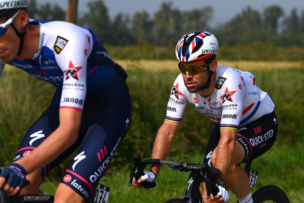 BEINASCO ITALY OCTOBER 06 Mark Cavendish of United Kingdom and Team QuickStep Alpha Vinyl competes during the 106th Gran Piemonte 2022 a 198km one day race from Omegna to Beinasco GranPiemonte on October 06 2022 in Beinasco Italy Photo by Tim de WaeleGetty Images