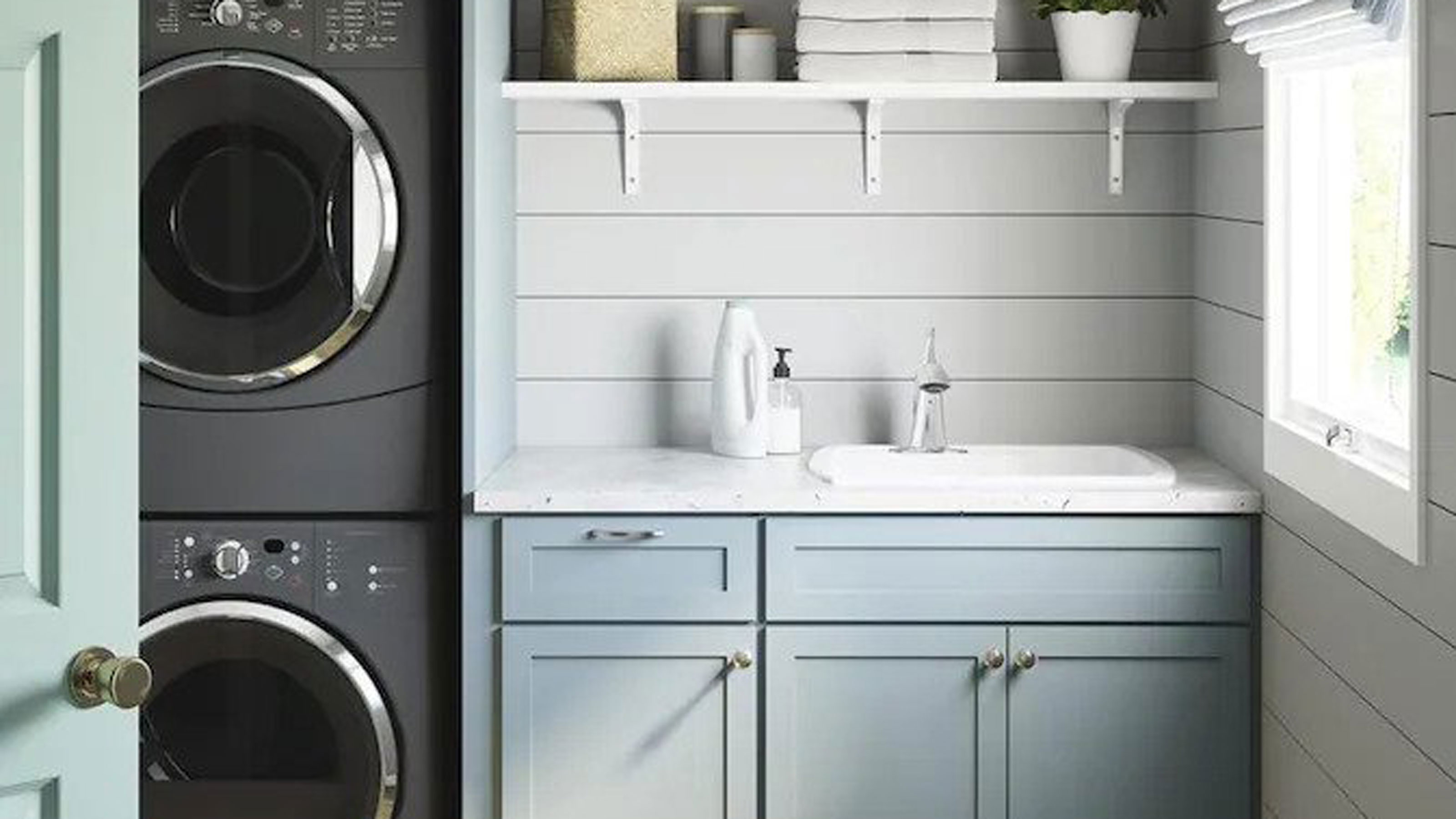 22 Small Laundry Room Ideas Tiny But Mighty Designs Real Homes - Diy Laundry Room Floor Cabinets