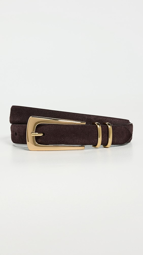 Elongated Buckle Belt - Coffee Bean