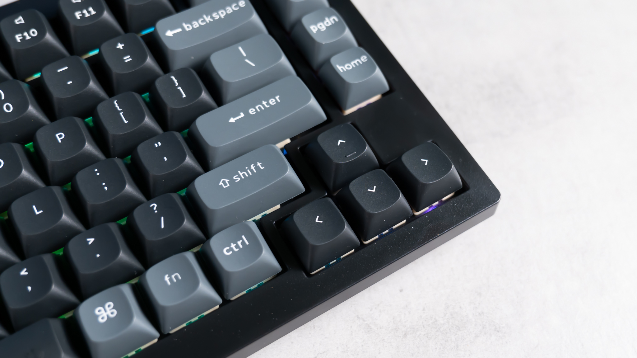 A black Keychron V1 Ultra 8K mechanical keyboard