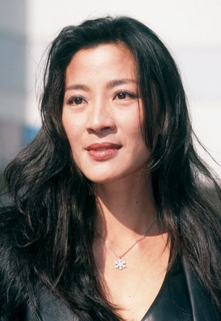 Actress Michelle Yeoh attends Pierce Brosnan Receives Walk-of-Fame Star on December 3, 1997 at Hollywood Walk of Fame in Hollywood, California