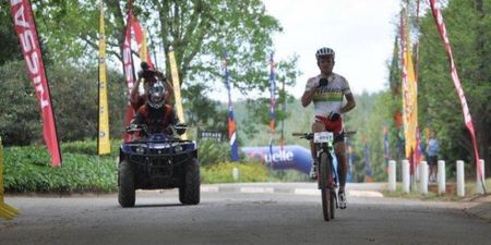 Burry Stander wins the Hilton marathon