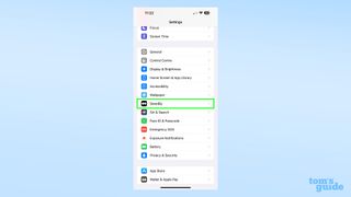 The iOS 17 Settings menu, showing the StandBy heading