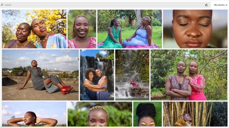 Selection of photos of black women in natural surroundings