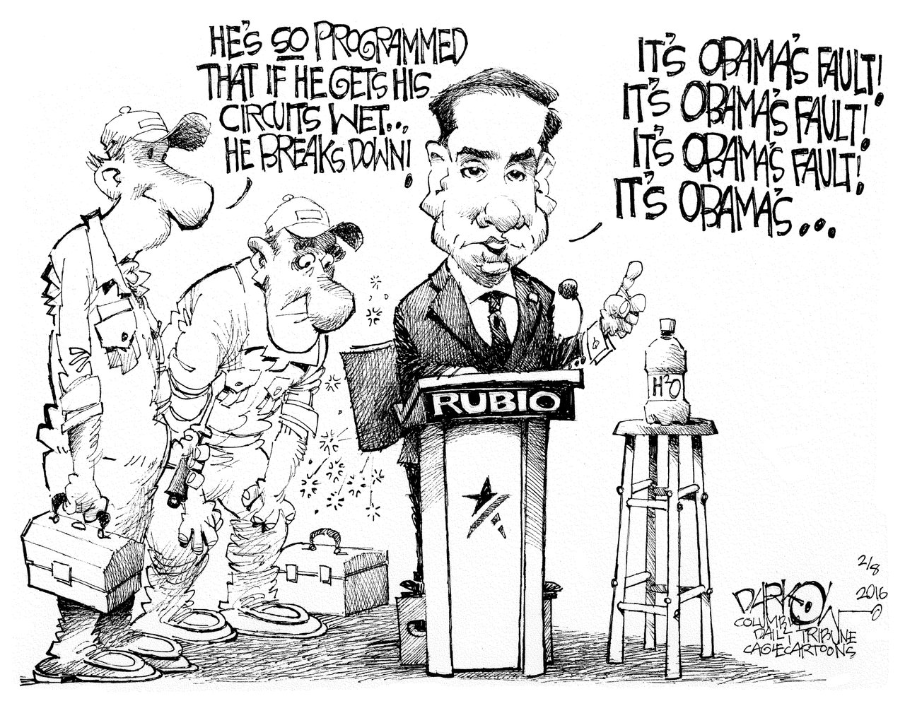 Political cartoon U.S. Rubio 2016