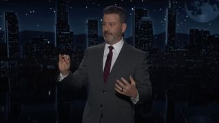 Jimmy Kimmel delivering his monologue on Jimmy Kimmel Live!