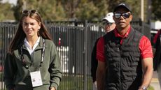 Kai Trump alongside Tiger Woods