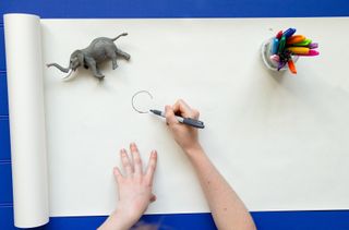 Draw a circle for the elephant head
