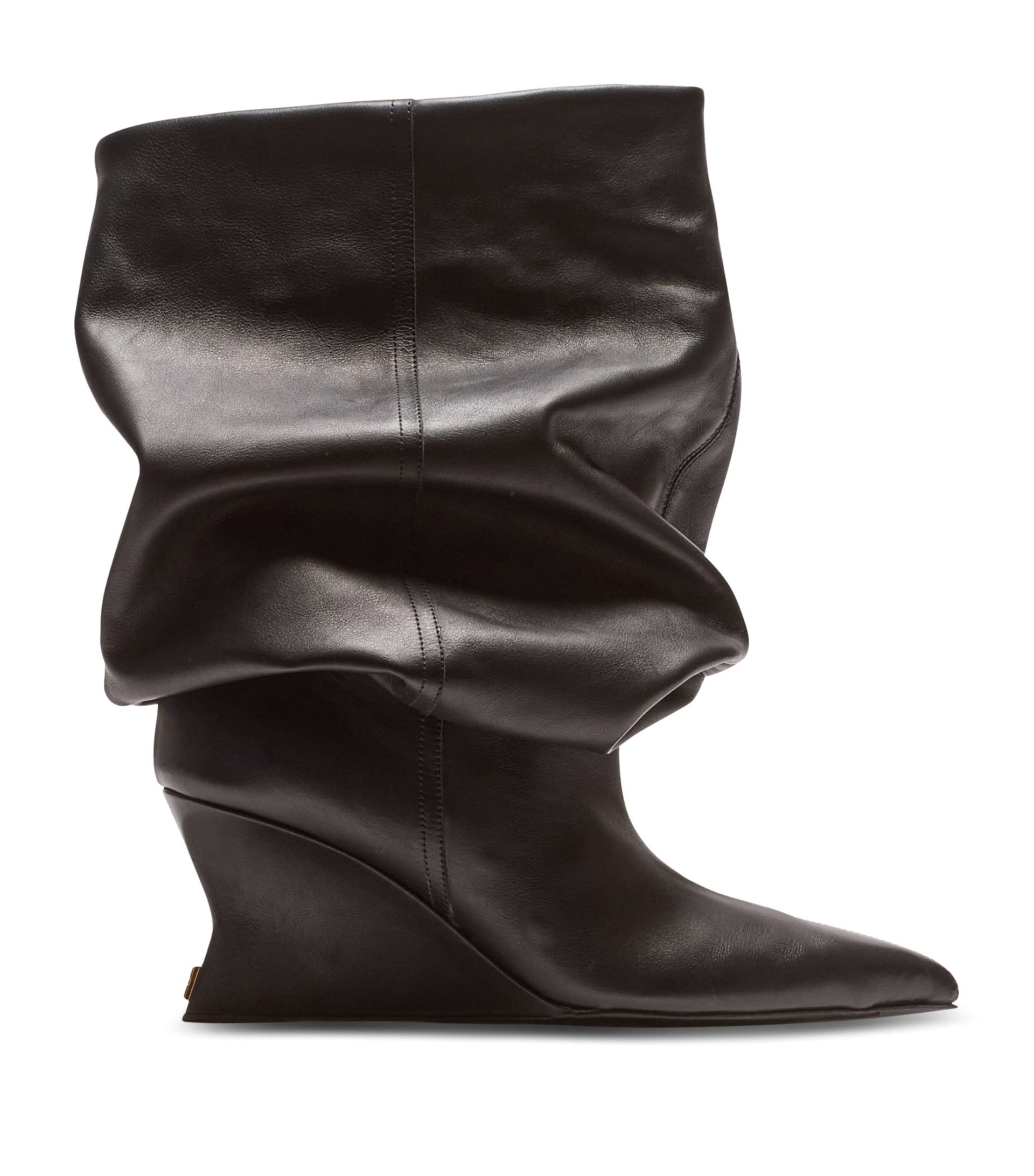 Balmain Leather Wedge Ankle Boots 60