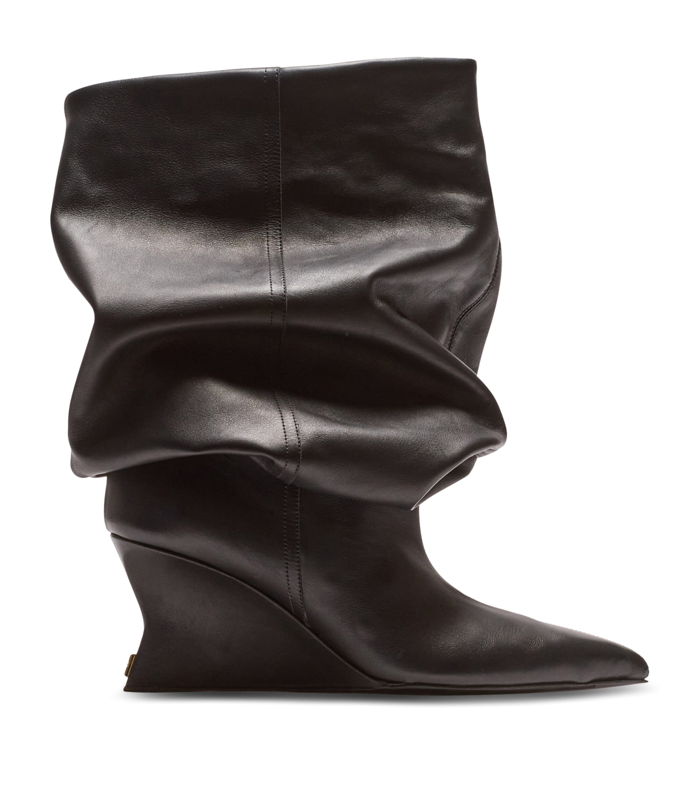 Balmain Leather Wedge Ankle Boots 60