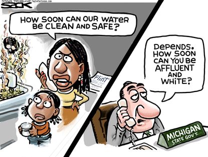 Editorial Cartoon U.S. Flint Water Crisis