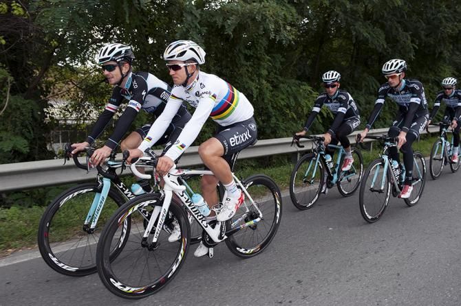 Pre-Lombardia training for the new world champion Michal Kwiatkowski