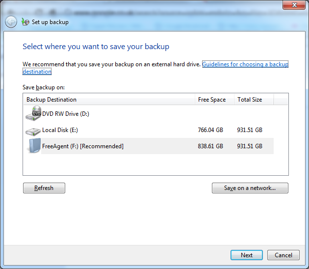 Although it supports image backup, Windows 7 Backup is a bit primitive compared to Time Machine.