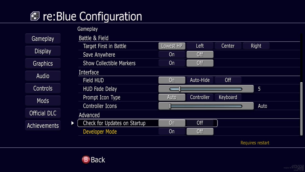 Blue Dragon recompilation PC port features