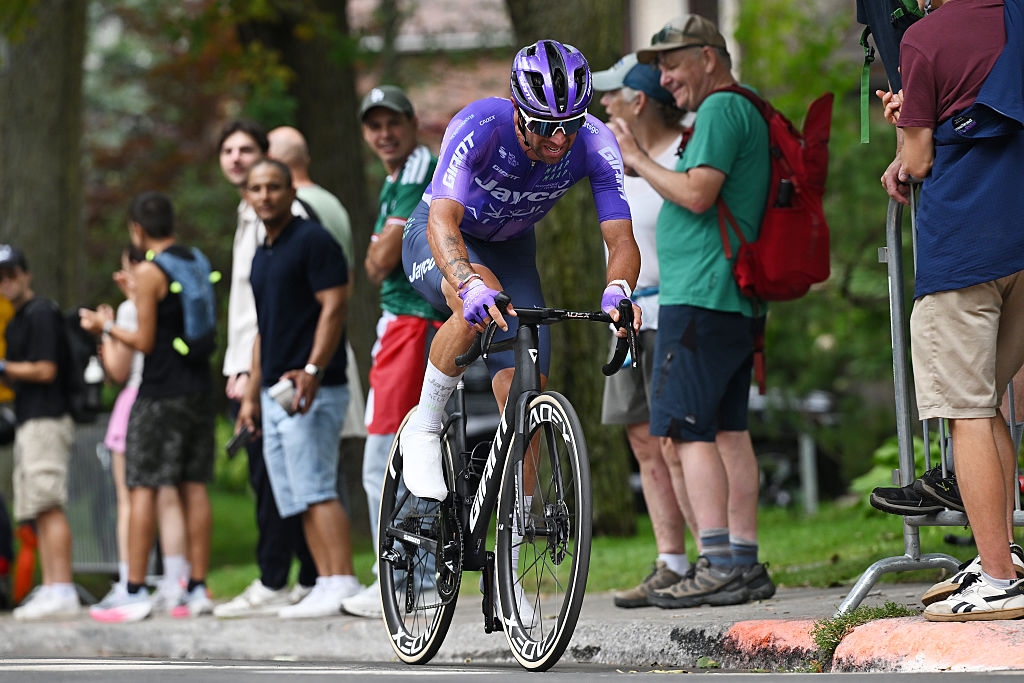 MONTREAL, QUEBEC - SEPTEMBER 13: Michael Matthews of Australia and Team Jayco AlUla competes during the 15th Grand Prix Cycliste de Montreal 2026 a 214.4km one day race from Montreal to Montreal / #UCIWT / on September 13, 2026 in Montreal, Quebec. (Photo by Dario Belingheri/Getty Images)