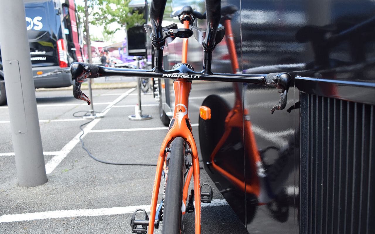 A look at the front profile of the bike