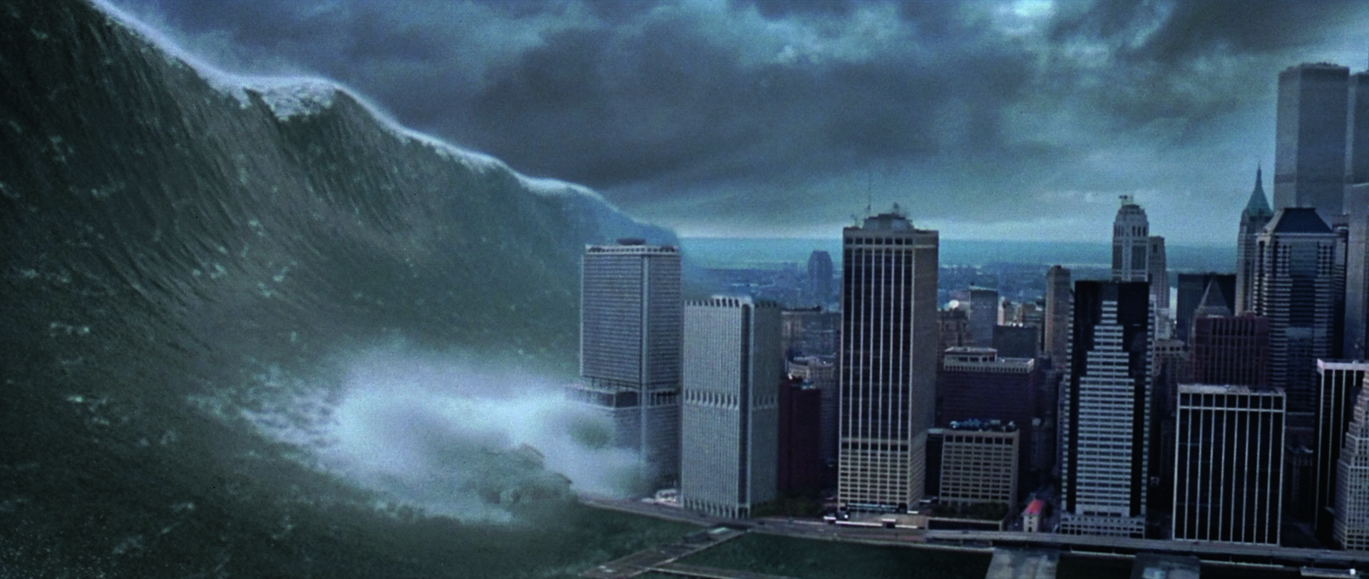 Best CGI movies of the 90s; a massive wave crashes into a city