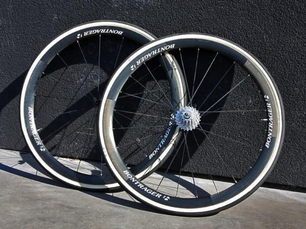 Trek team liaison Ben Coates says Fabian Cancellara (Leopard Trek) will make a last-minute decision whether to use these 36mm-deep prototypes in Paris-Roubaix. According to Coates, Cancellara and the rest of the team have thoroughly tested the new wheels on the cobbles and they're supposedly held up very well.
