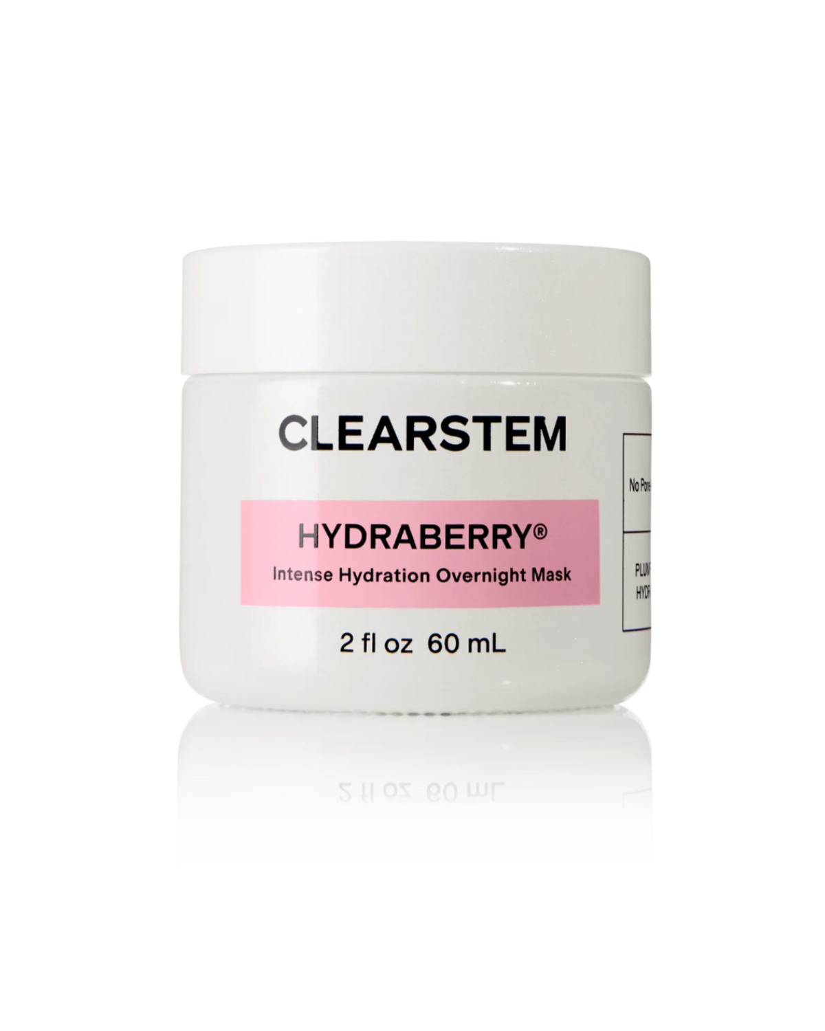 A jar of CLEARSTEM Hydraberry mask.