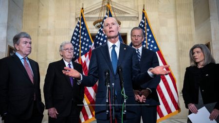 Sen. Rick Scott (R-Fla.) and other Senate GOP leaders