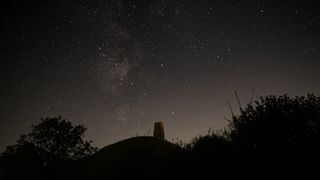 Glastonbury Tor under the milky way