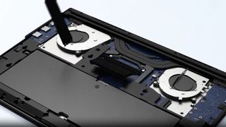 Schenker Element 16 semi-modular laptop with an Intel Core Ultra Series 3 chip