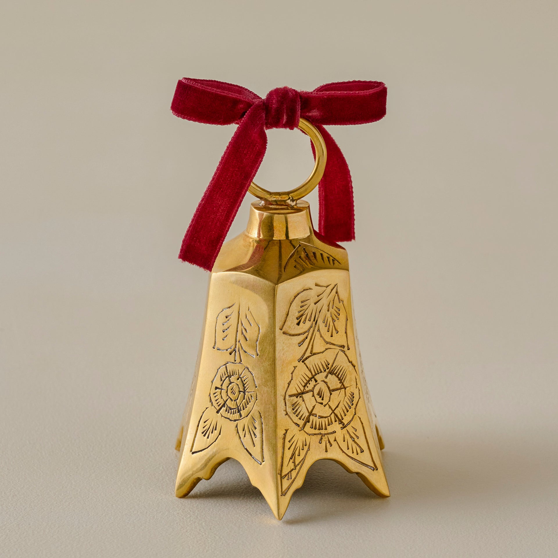 Ava Etched Brass Bell - Small