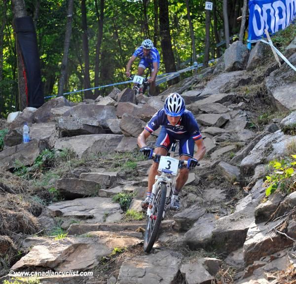 Alexis Vuillermoz (France) and Gerhard Kerschbaumer (Italy) started to fade and lose ground