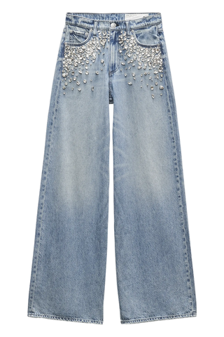 Rag & Bone Featherweight Sofie High-Rise Wide Embellished Jeans