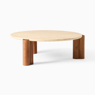 modern travertine coffee table