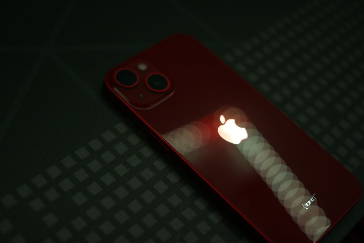 A photograph of the iPhone 13's back cover
