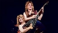 British musician Ozzy Osbourne and American musician Randy Rhodes (1956 - 1982) perform at the Rosemont Horizon, Rosemont, Illinois, January 24, 1982. 