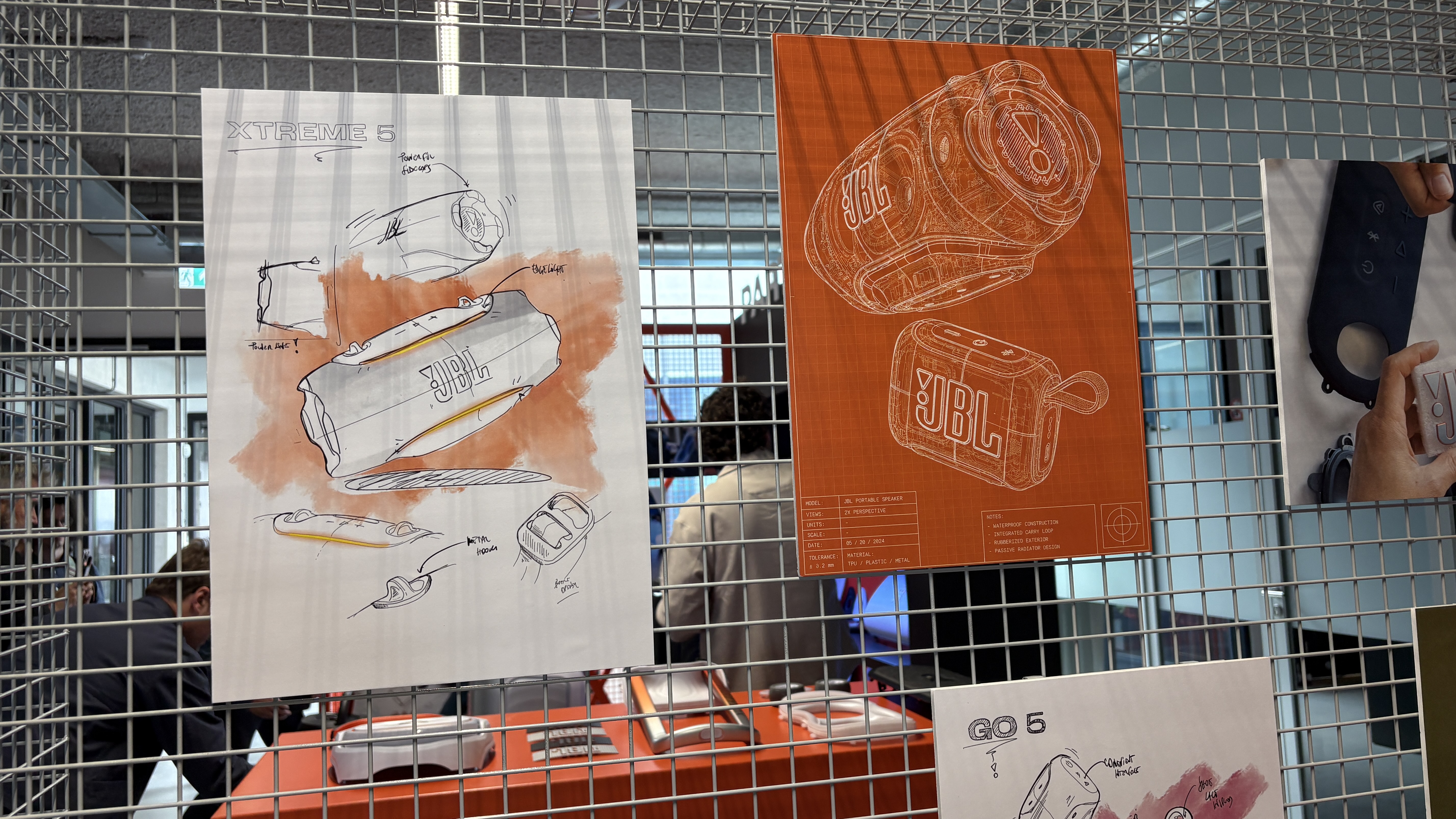 Product concept and sketches for JBL Xtreme 5 and Go 5 Bluetooth speakers
