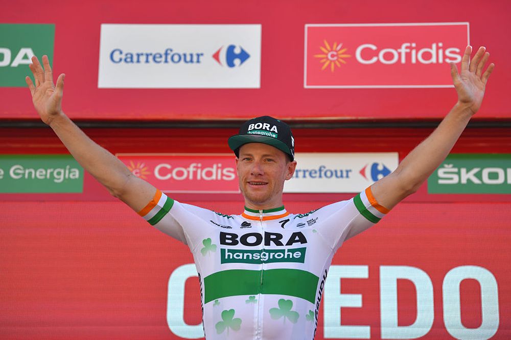 Sam Bennett (Bora-Hansgrohe) wins stage 14 at the Vuelta a Espana