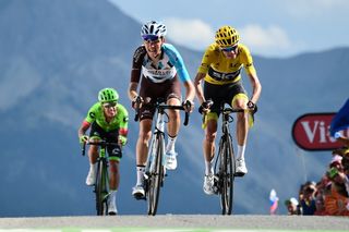 Romain Bardet got the better of Chris Froome and Rigoberto Uran in the battle of the podium riders the the Col d'Izoard