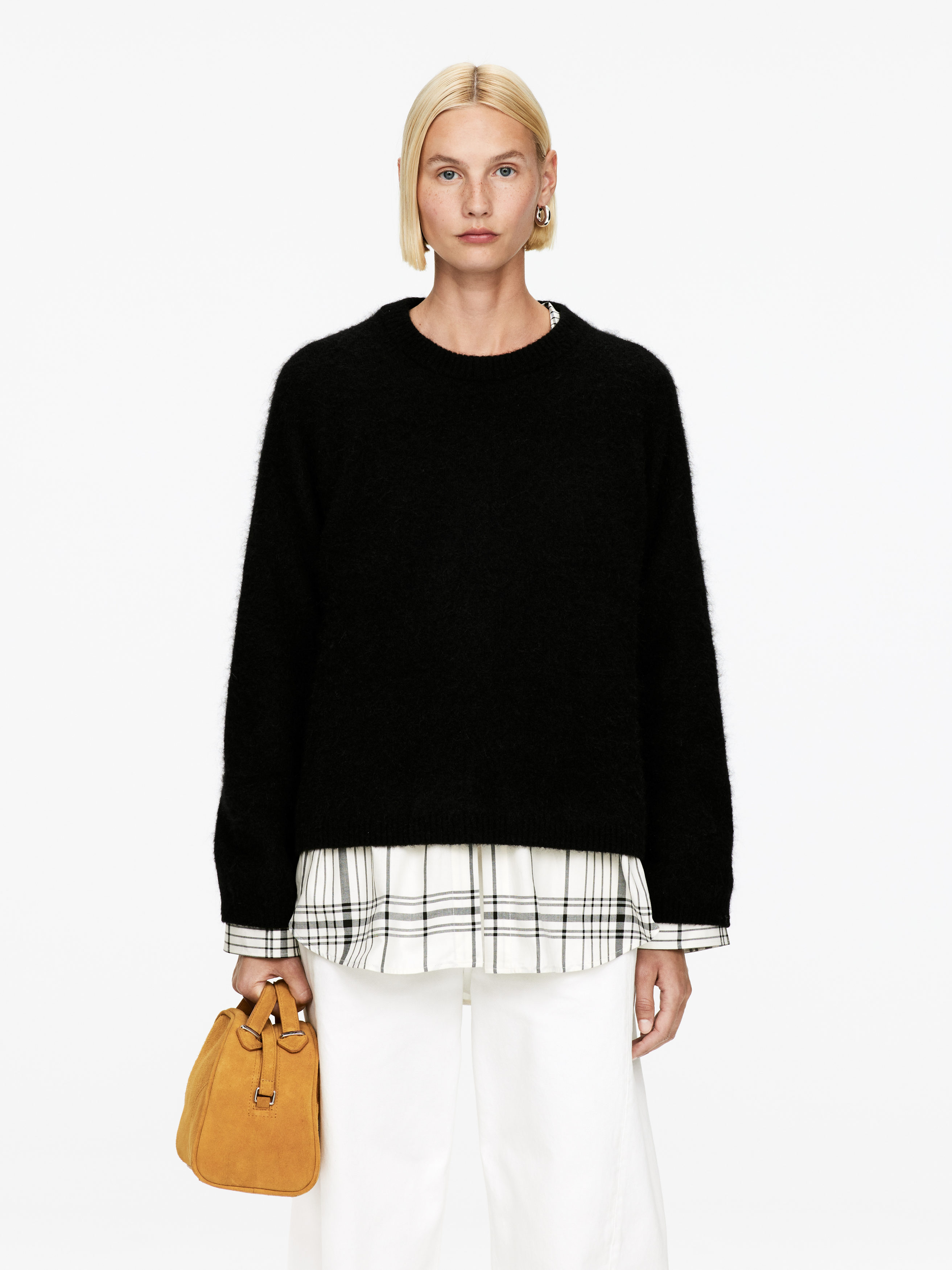 Alpaca-Wool Blend Jumper &amp;ndash; Black &amp;ndash; Women &amp;ndash; Arket Gb