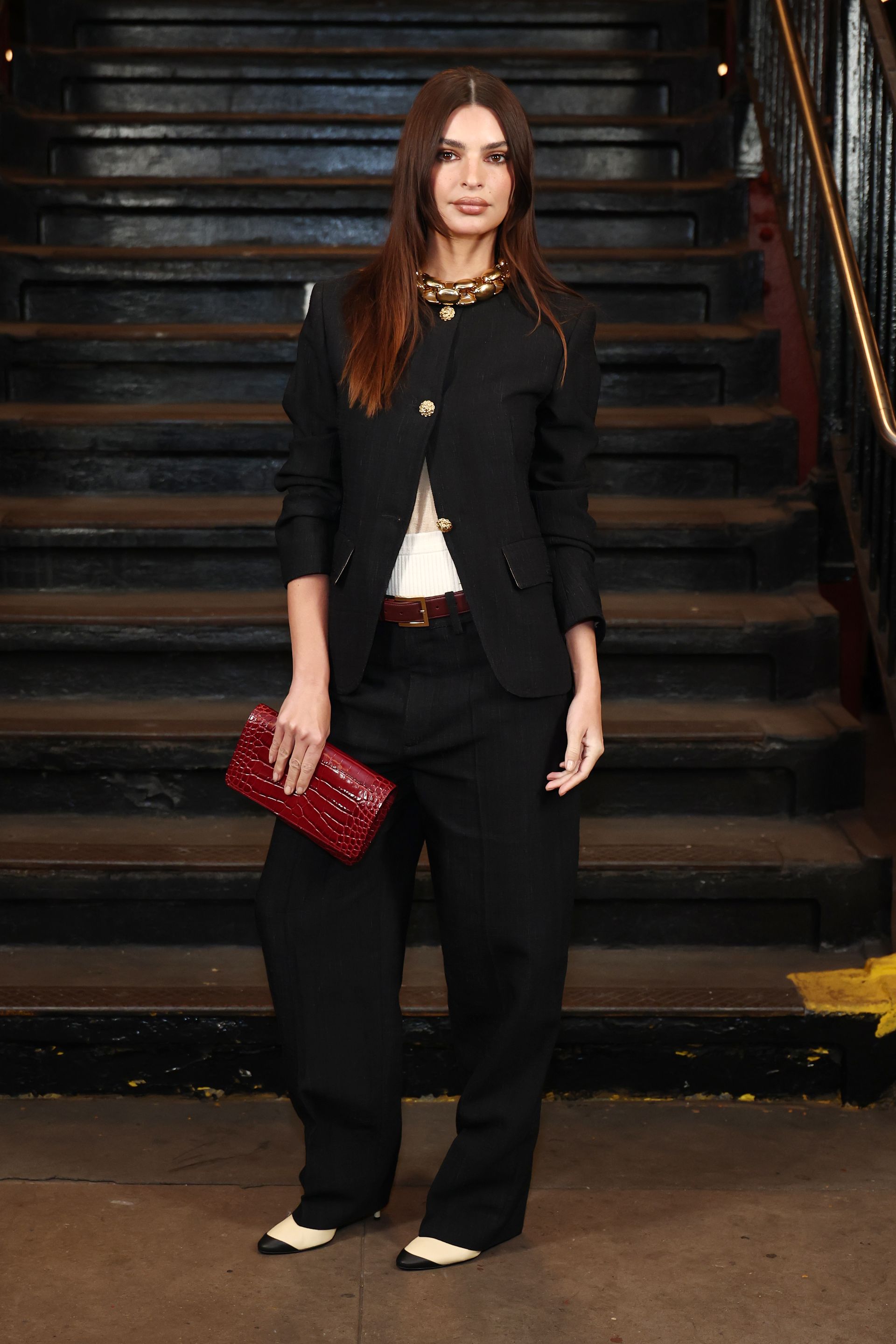 NEW YORK, NEW YORK - DECEMBER 02: Emily Ratajkowski attends the CHANEL Métiers d’Art Show 2026 on December 02, 2025 in New York City.