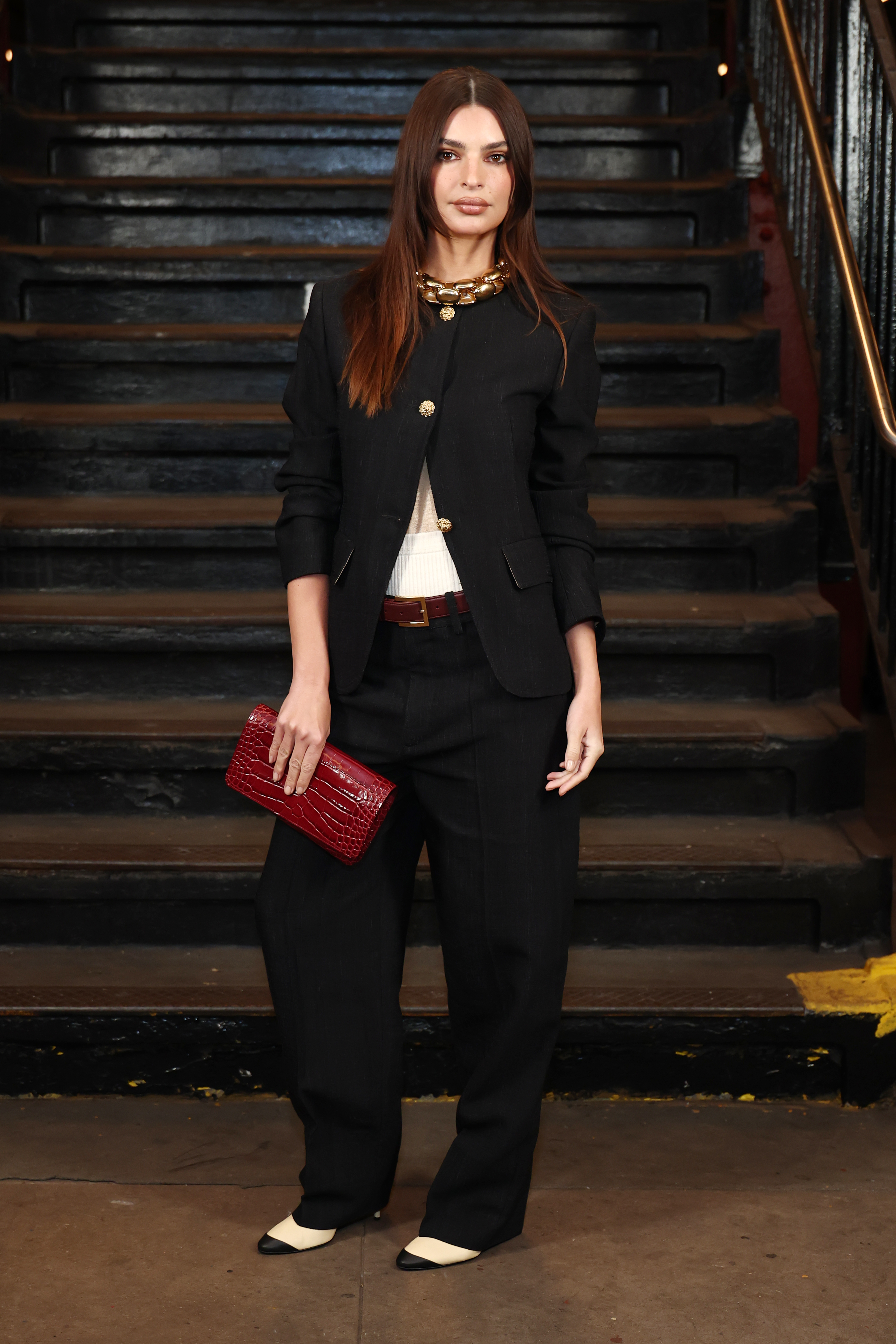 NEW YORK, NEW YORK - DECEMBER 02: Emily Ratajkowski attends the CHANEL Métiers d’Art Show 2026 on December 02, 2025 in New York City.