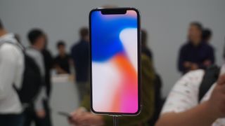 The iPhone X really is all screen on the front, with its clever Face ID taking up just a tiny amount of space