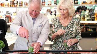 Prince Charles, Prince of Wales and Camilla, Duchess of Cornwall make a mojito as they visit a paladar called Habanera, a privately owned restaurant on March 27, 2019 in Havana, Cuba. Their Royal Highnesses have made history by becoming the first members of the royal family to visit Cuba in an official capacity.