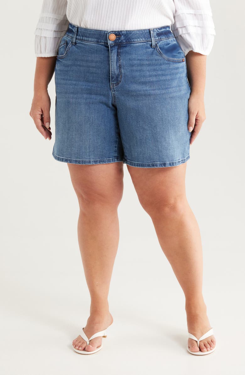 High Waist Mid Thigh Relaxed Denim Shorts