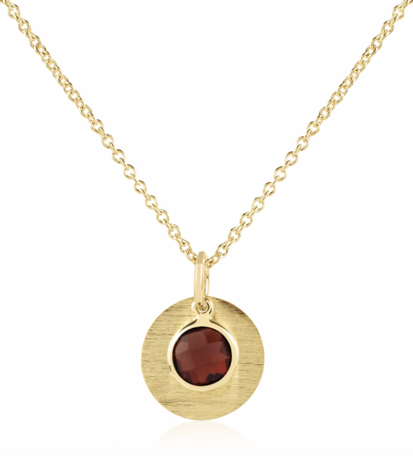 Auree garnet birthstone necklace