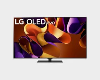 LG OLED G4 TV with grey backdrop