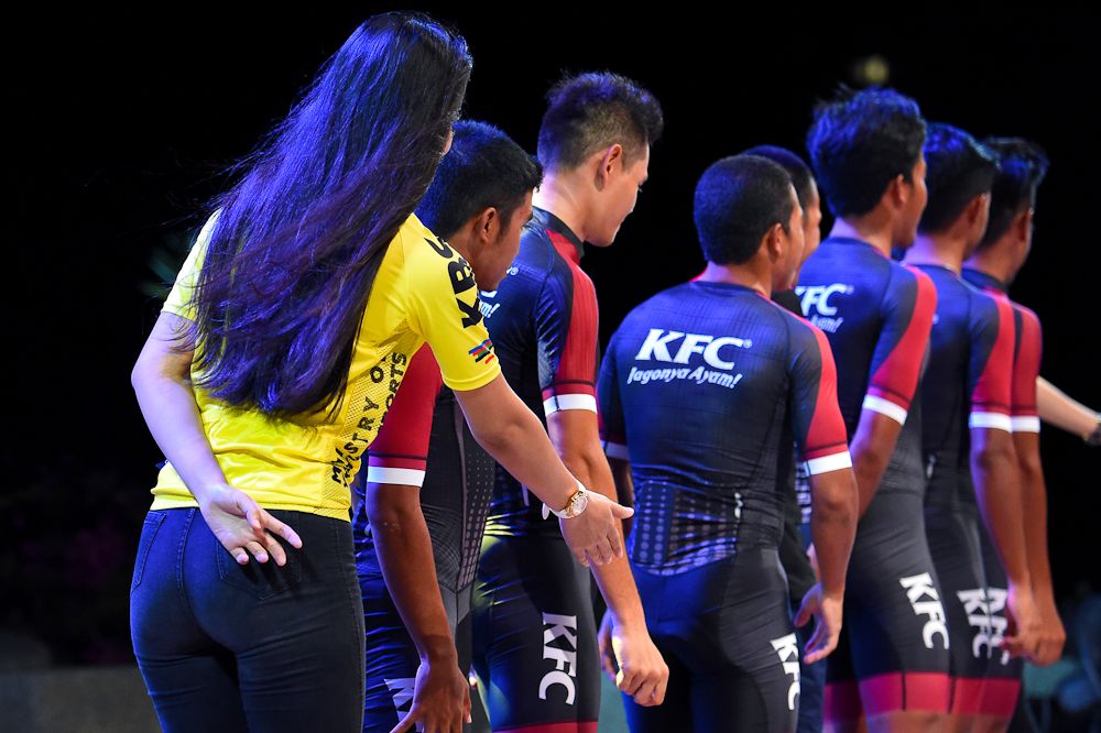 Team KFC at the Tour de Langkawi team presentation