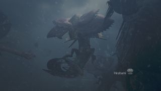 Monster Hunter Wilds monster list - A Hirabami lunging as it descends.