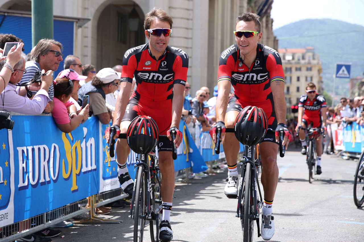 Ama&euml;l Moinard and Philippe Gilbert head to sign on