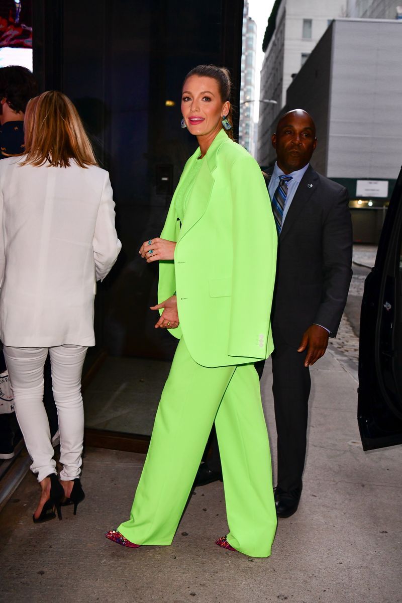 new york, ny august 17 blake lively seen on the streets of tribeca on august 17, 2018 in new york city photo by james devaneygc images