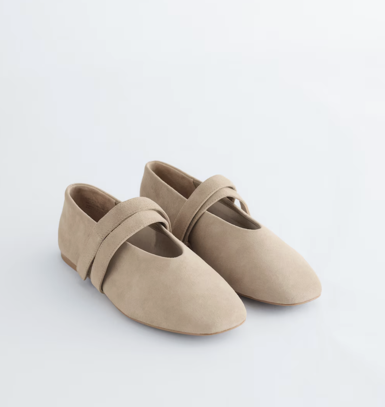 &amp;amp; Other Stories, Cross-Strap Suede Ballet Flats